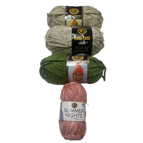 Lion Brand Other - Lion Brand Yarn Variety Wool-Ease x 2, Summer Nights, Hometown USA Various Color